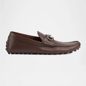 Gucci Byorn Horsebit Leather Driving Loafers
